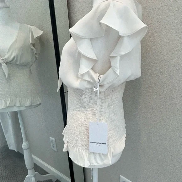 New Amanda Uprichard smocked ember top - Picture 4 of 8